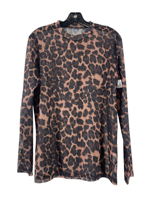 Animal Print Top Long Sleeve Clothes Mentor, Size 2x