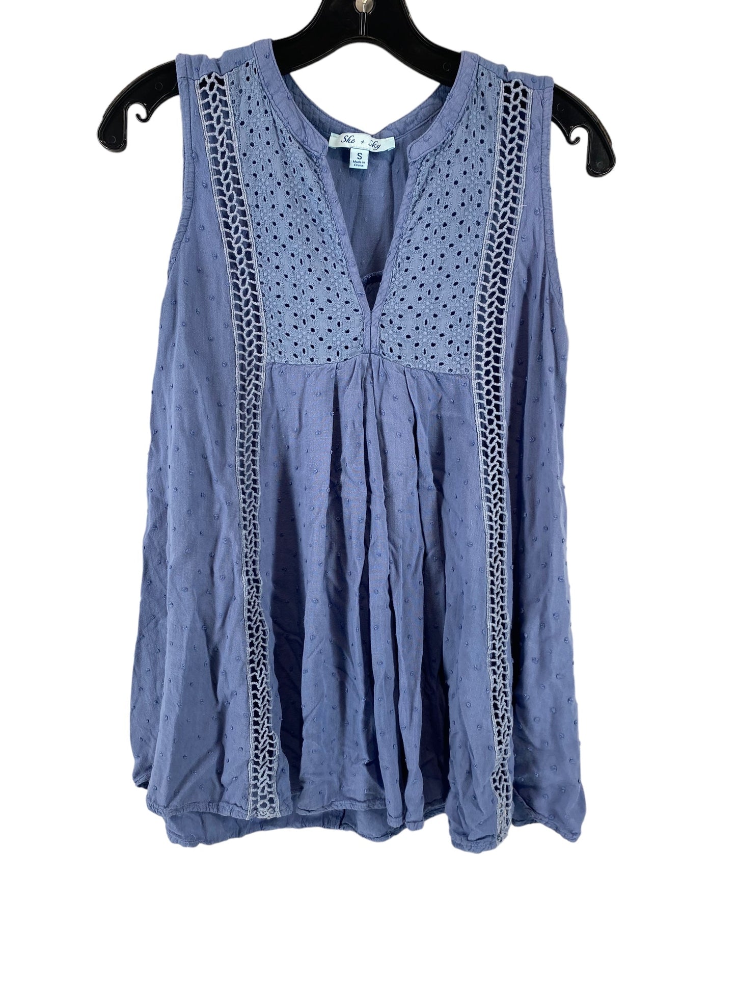 Blue Top Sleeveless She + Sky, Size S