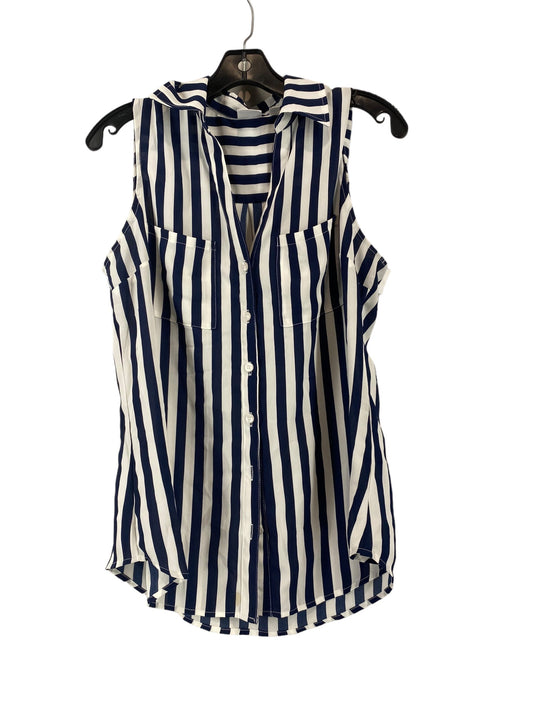 Blue & White Dress Casual Short New York And Co, Size M