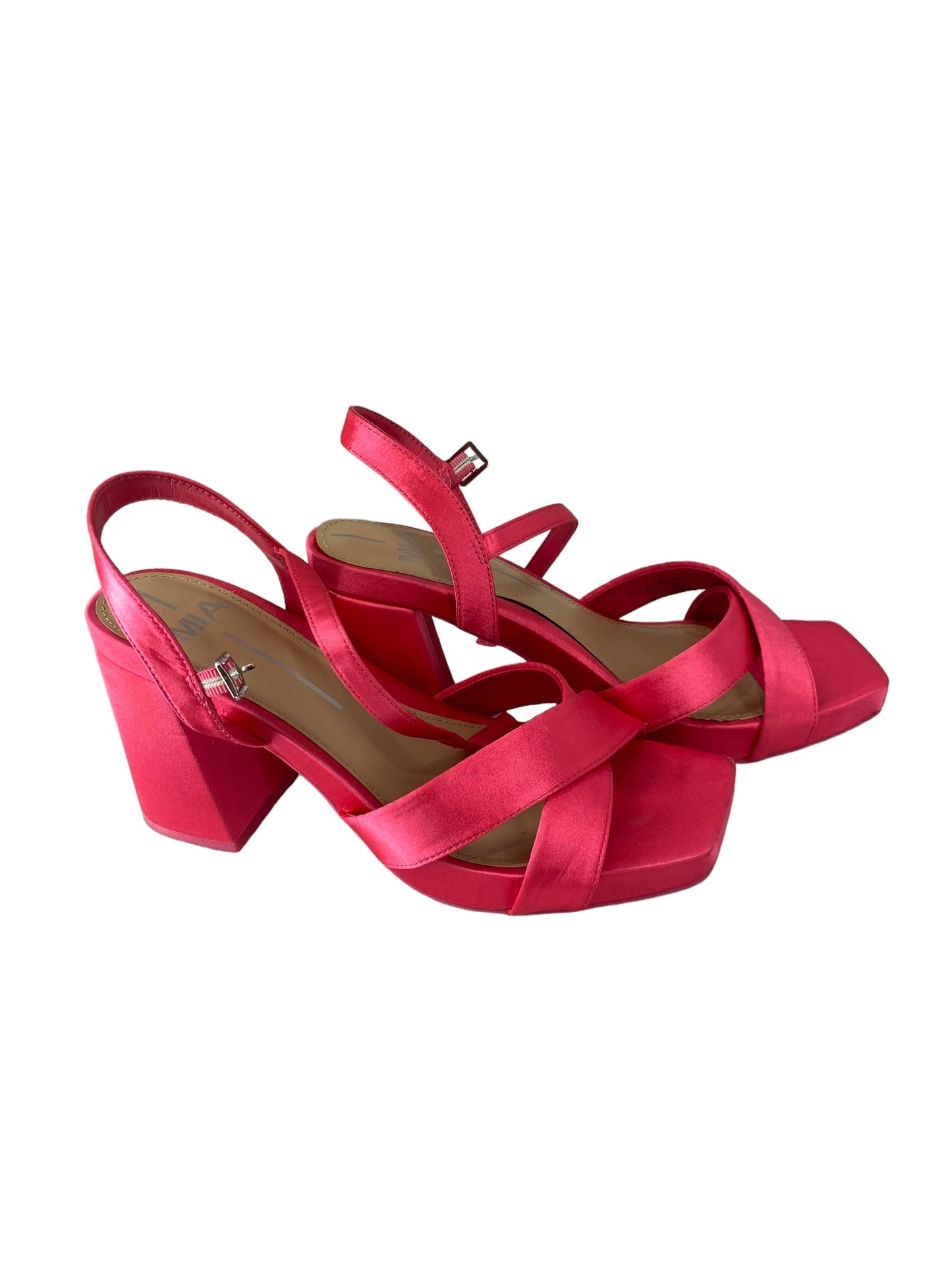 Pink Shoes Heels Block Mia, Size 8.5