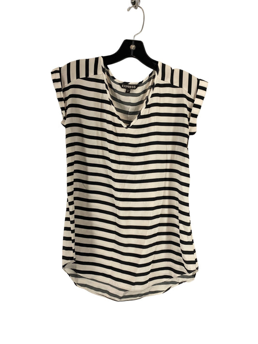 Black & White Top Short Sleeve Express, Size Xs