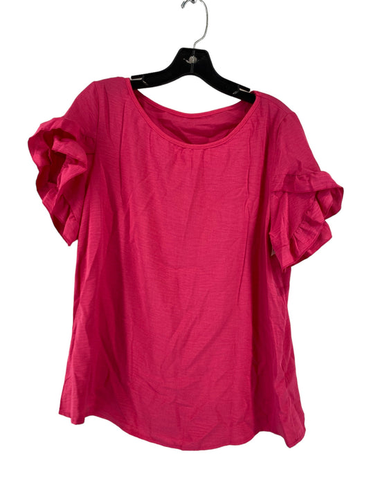 Pink Top Short Sleeve Shein, Size L