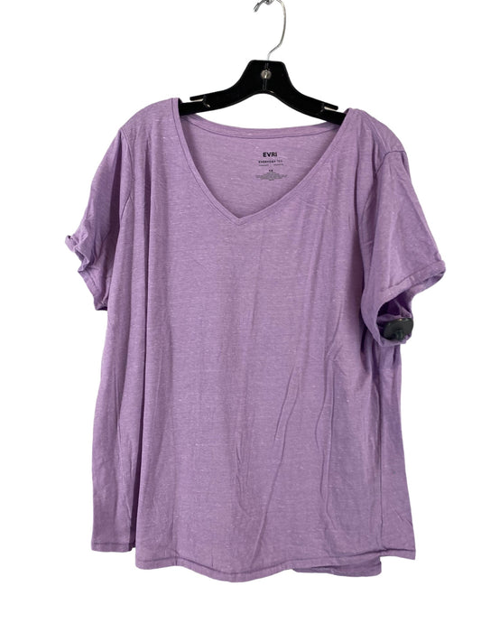 Purple Top Short Sleeve Evri, Size 1x