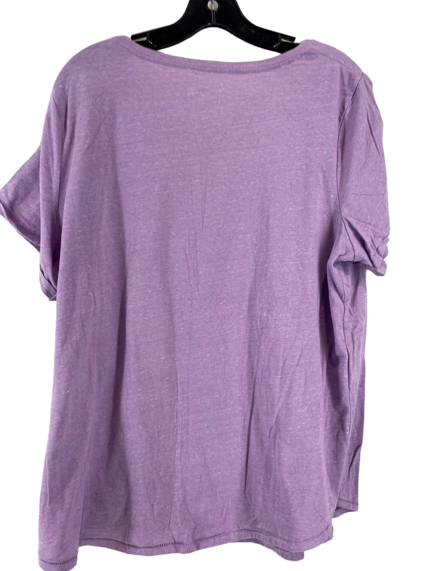 Purple Top Short Sleeve Evri, Size 1x