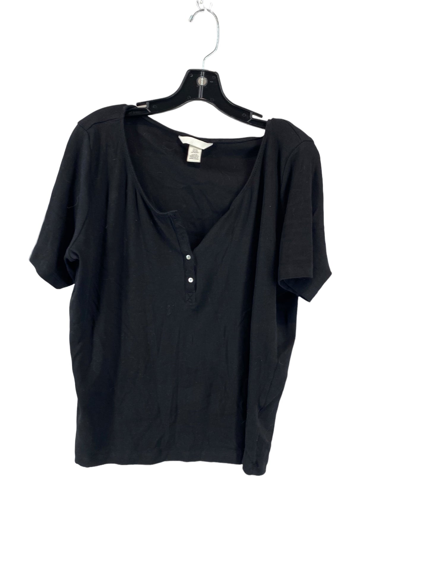 Black Top Short Sleeve H&m, Size Xxl
