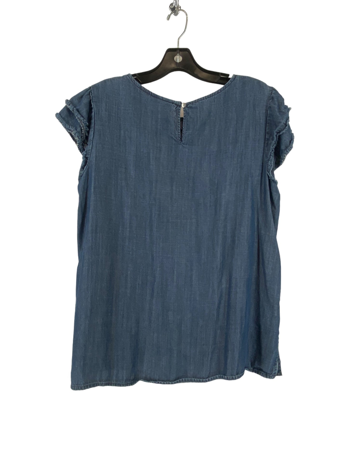 Blue Denim Top Short Sleeve Liz Claiborne, Size L