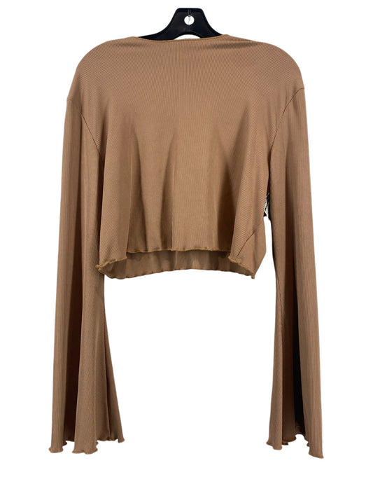 Top Long Sleeve By Clothes Mentor In Brown, Size: 3x