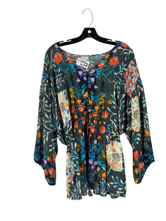 Top 3/4 Sleeve Designer By Johnny Was In Floral Print, Size: Xl