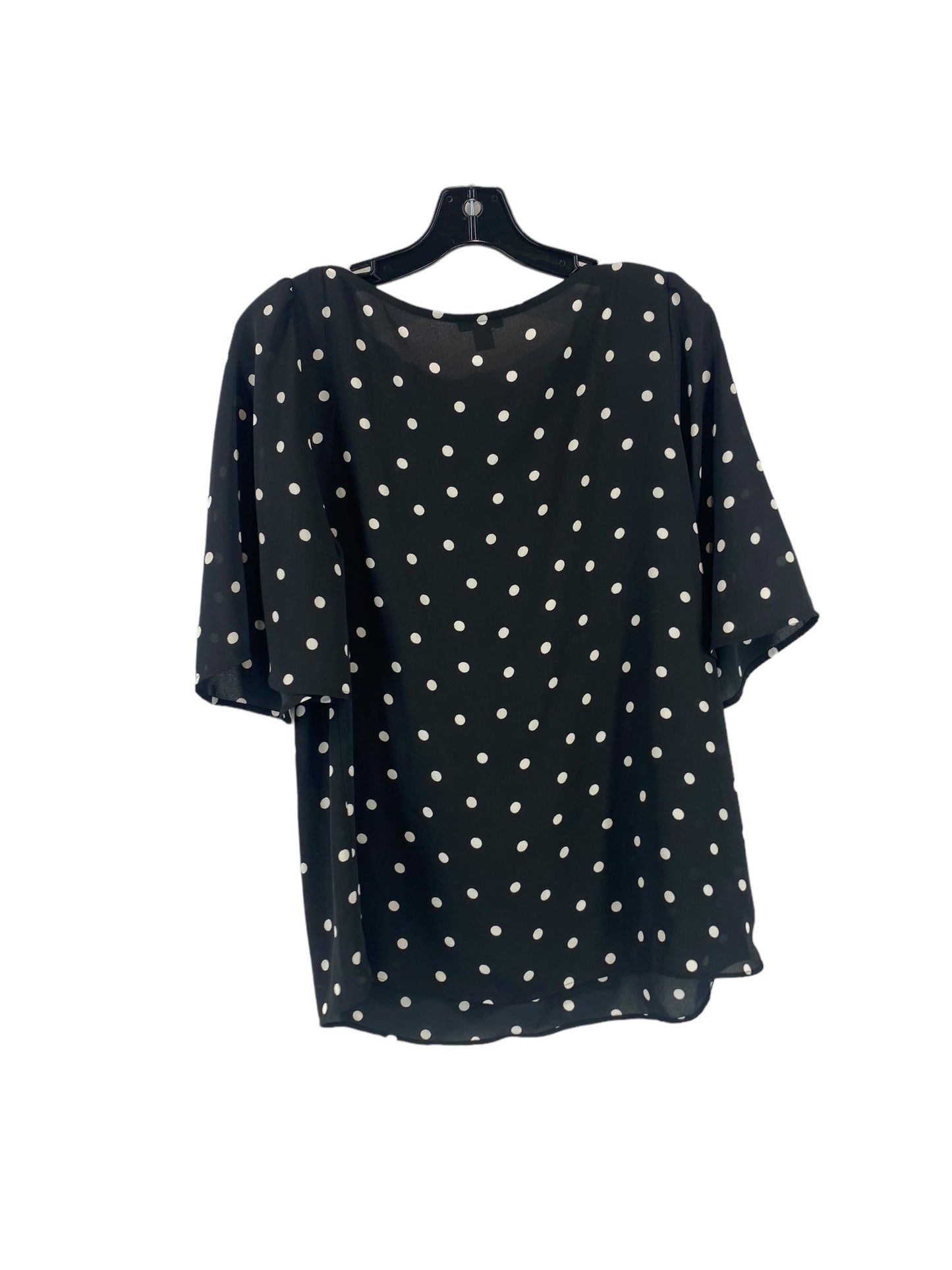 Top Short Sleeve By Ann Taylor In Black & White, Size: M