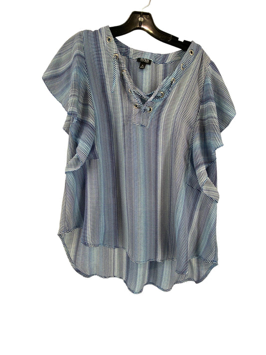 Top Short Sleeve By Ana In Blue, Size: Xl