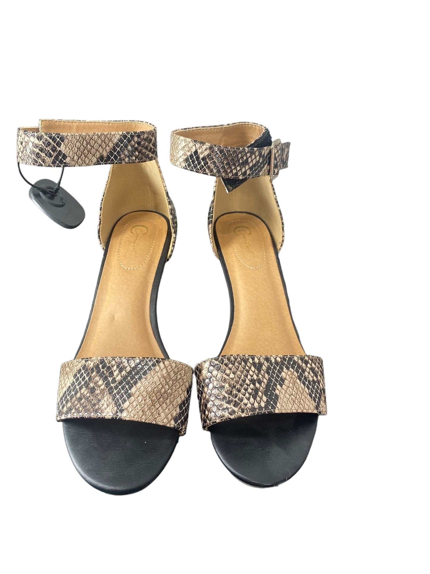 Shoes Heels Platform By Comfort Casual In Snakeskin Print, Size: 8