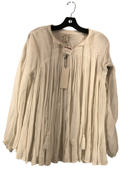 Top Long Sleeve By Rachel Zoe In White, Size: S