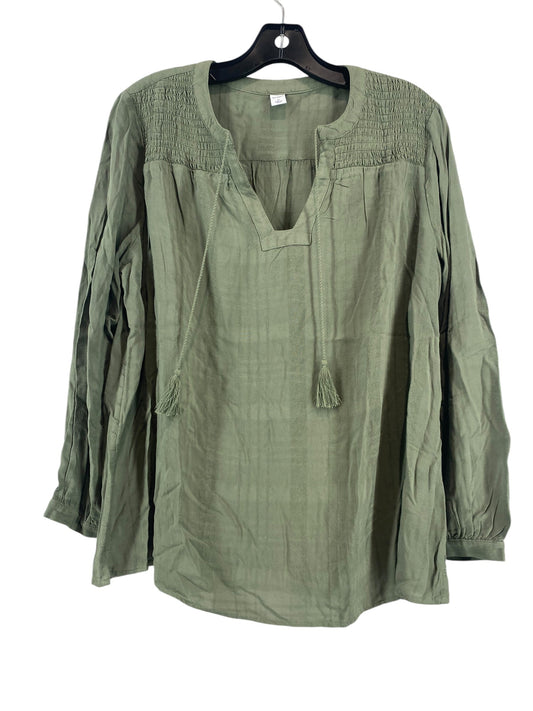 Top Long Sleeve By Old Navy In Green, Size: M