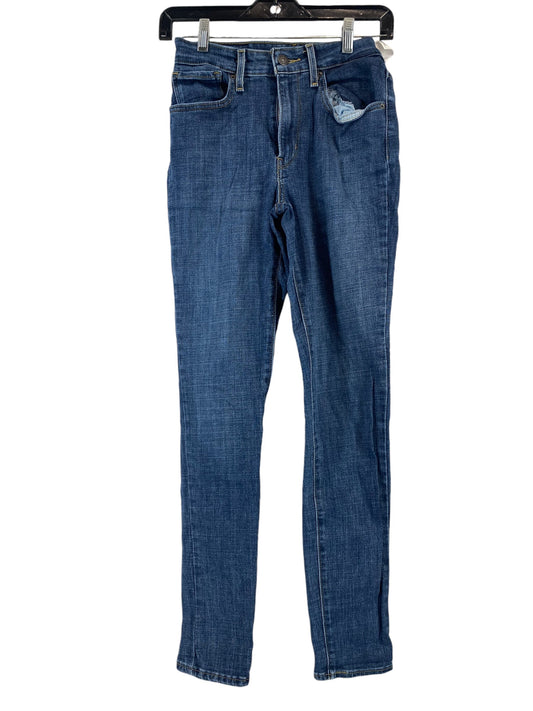 Jeans Skinny By Levis In Blue Denim, Size: 27