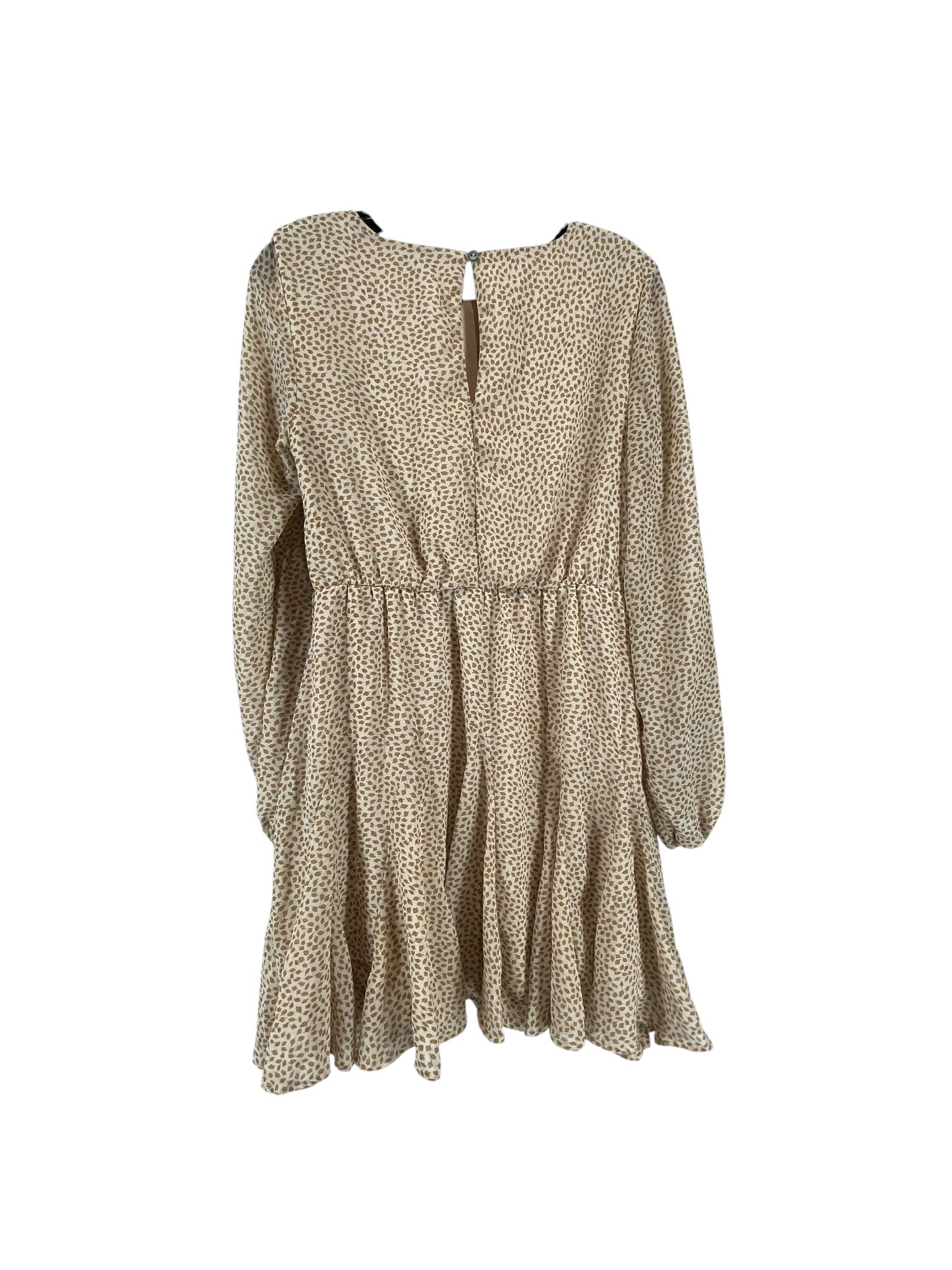 Dress Casual Short By She + Sky In Cream & Tan, Size: S