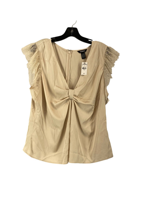 Top Sleeveless By Express In Tan, Size: Xl