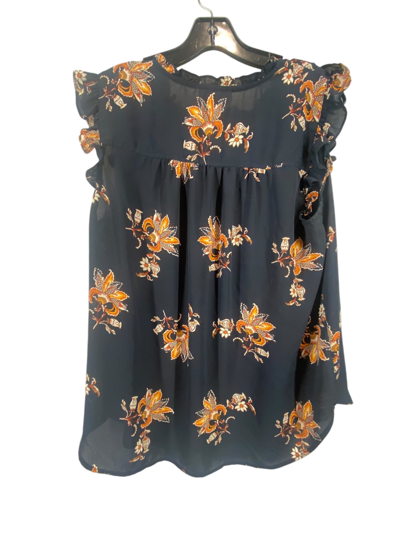 Top Sleeveless By Loft In Navy, Size: L