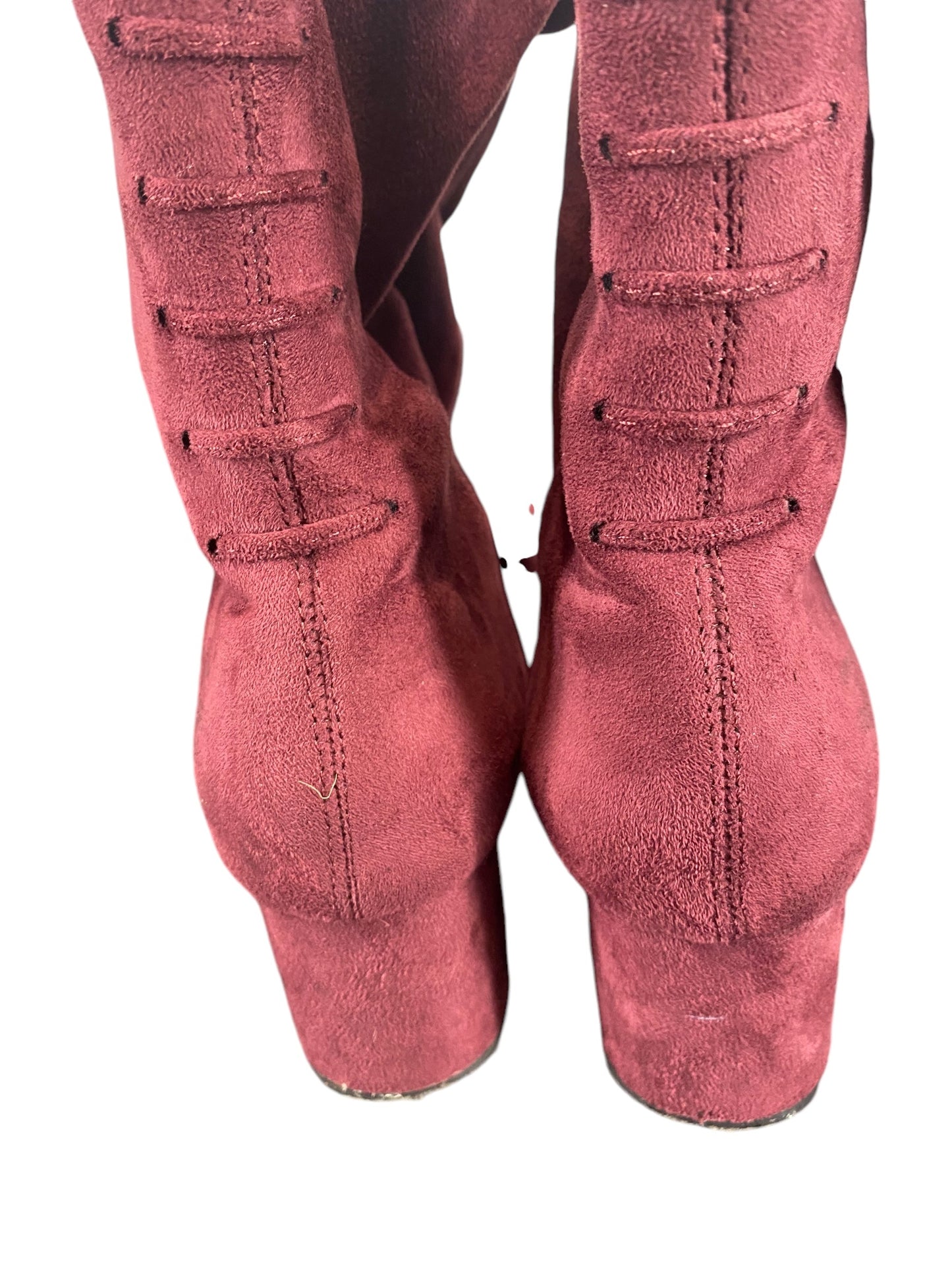 Boots Over-the-knee Heels By Steve Madden In Red, Size: 6.5