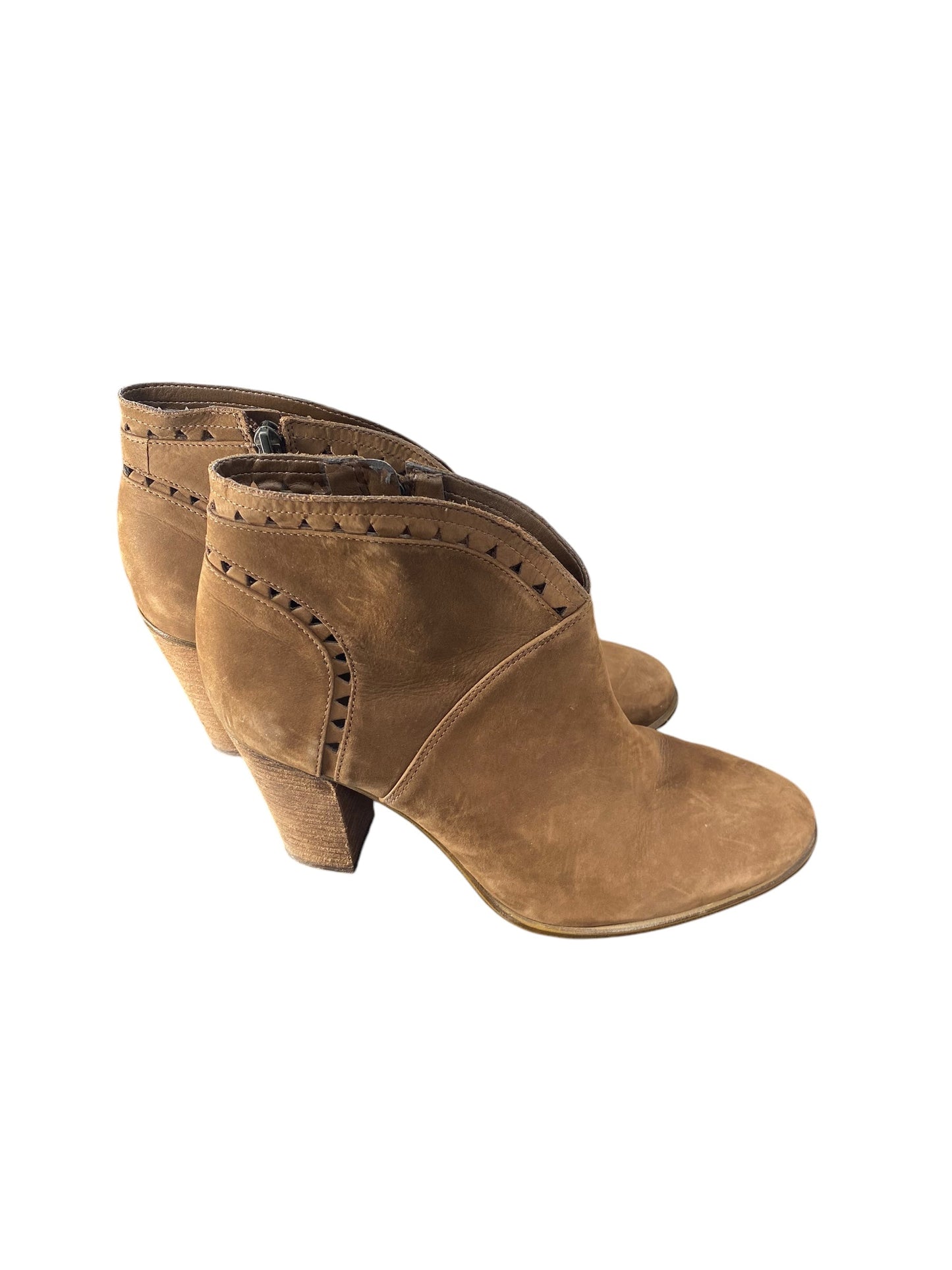 Boots Ankle Heels By Vince Camuto In Brown, Size: 9.5