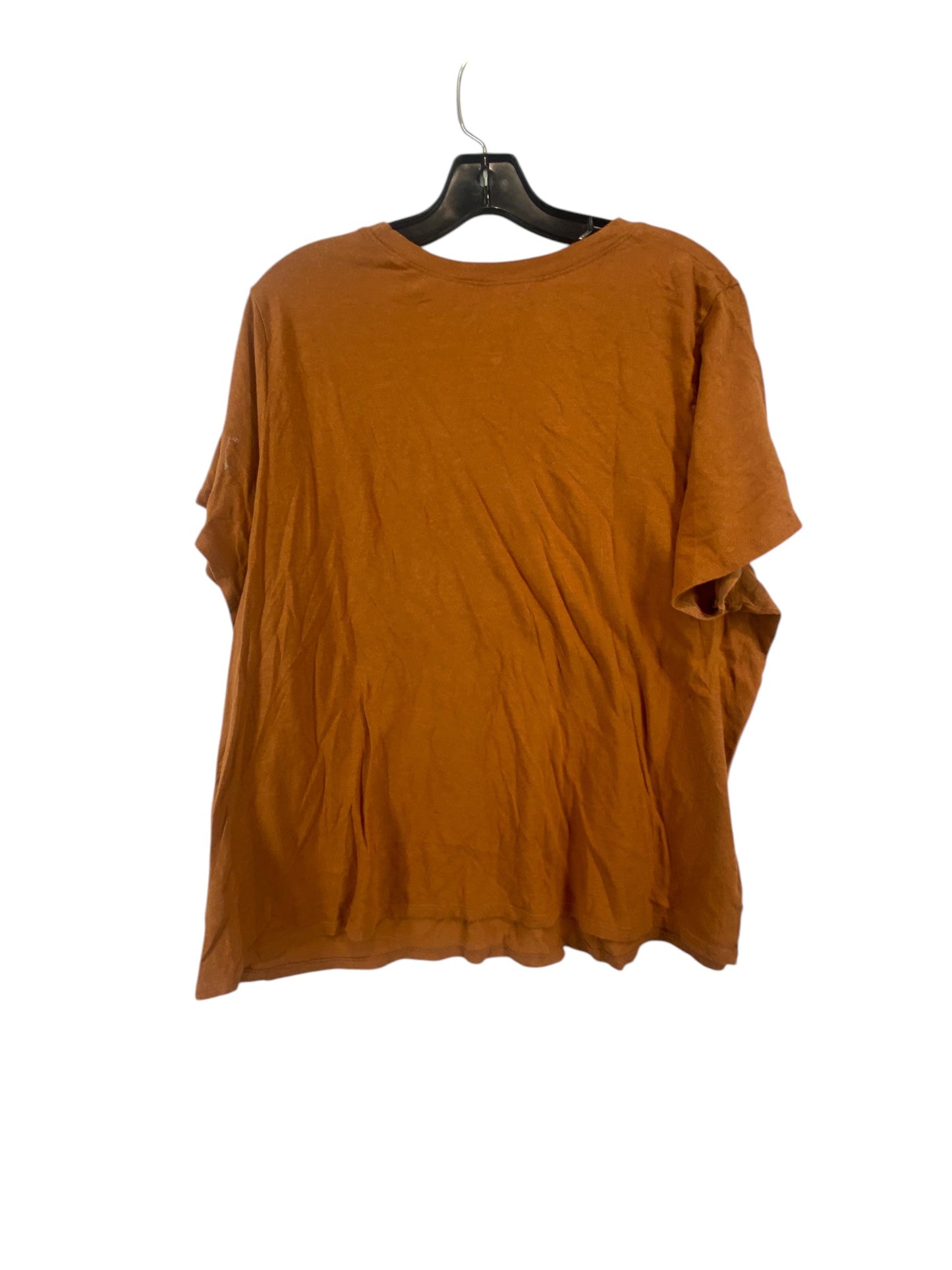 Top Short Sleeve By Clothes Mentor In Brown, Size: 2x