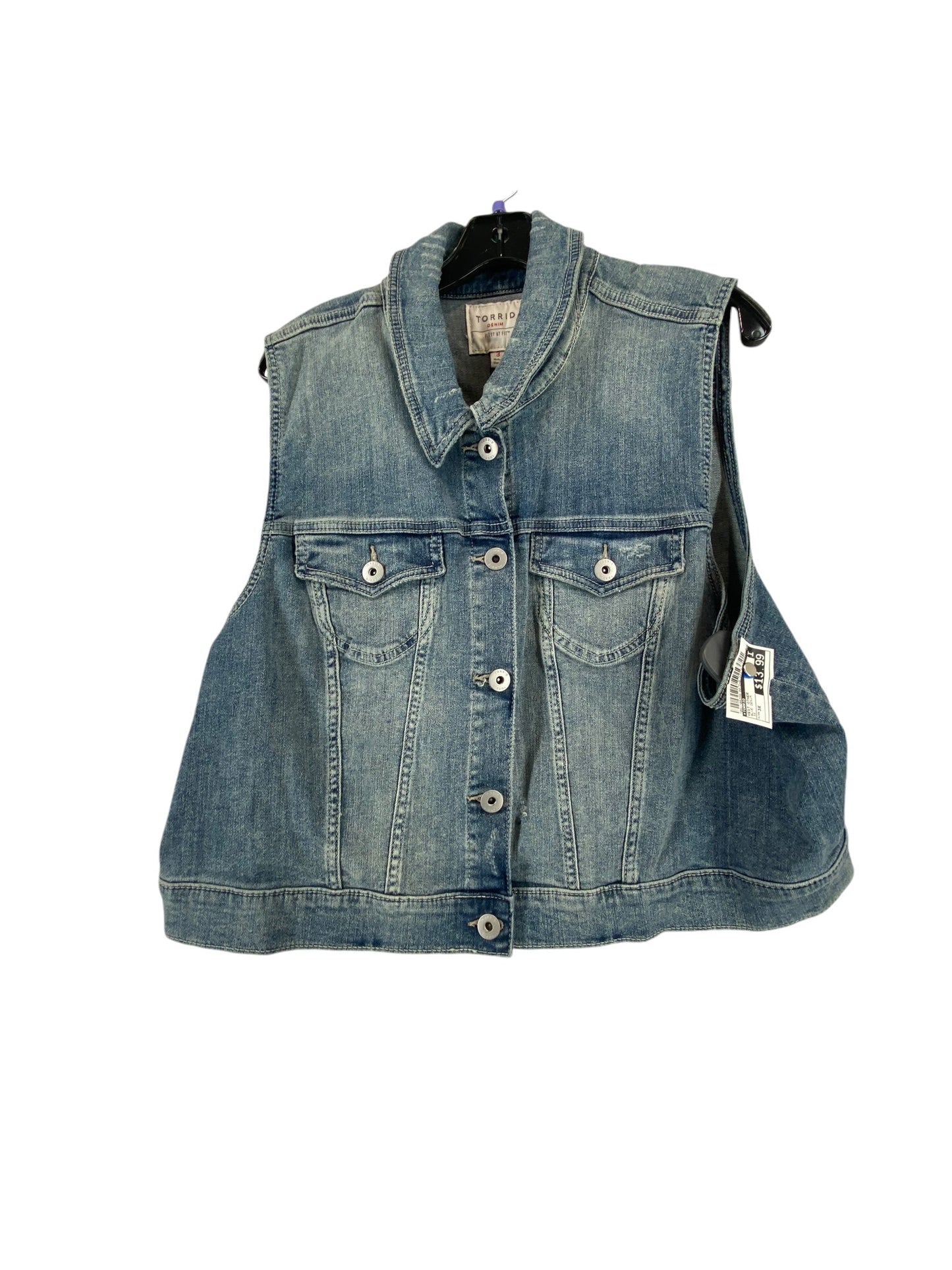 Vest Other By Torrid In Blue Denim, Size: 3x