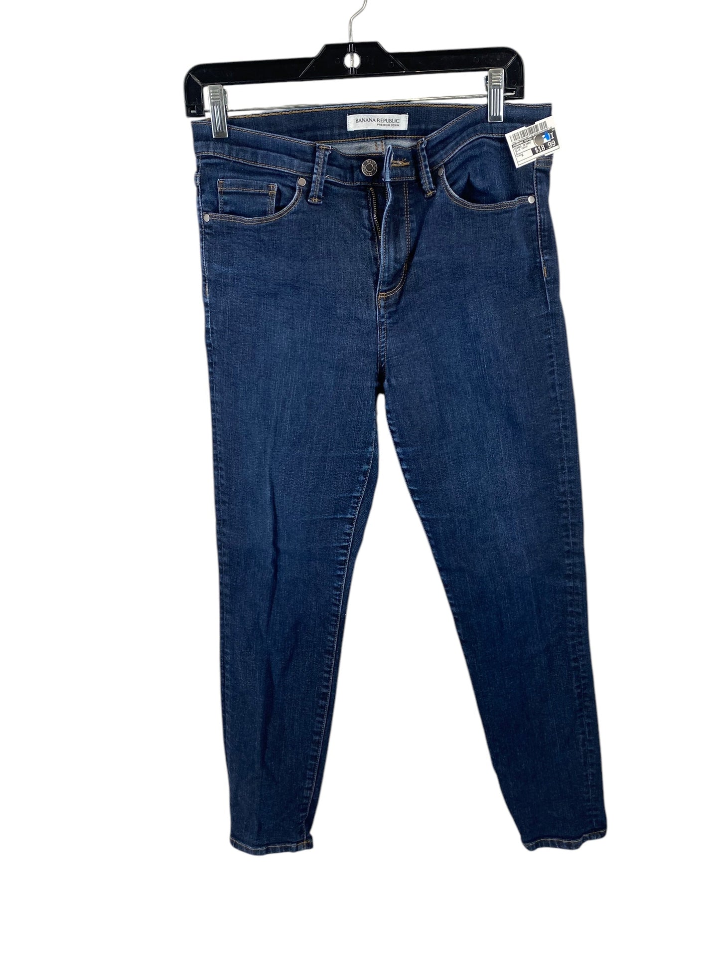 Jeans Skinny By Banana Republic In Blue Denim, Size: 6