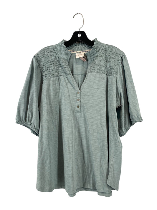 Top Short Sleeve By Knox Rose In Green, Size: Xl