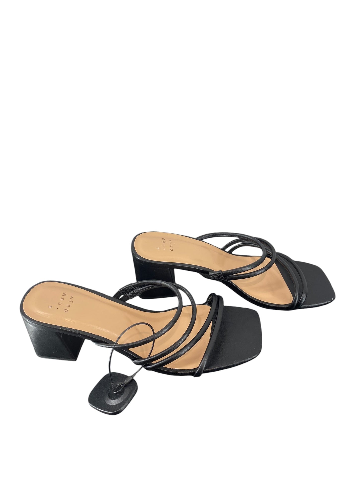 Sandals Heels Block By A New Day In Black, Size: 9