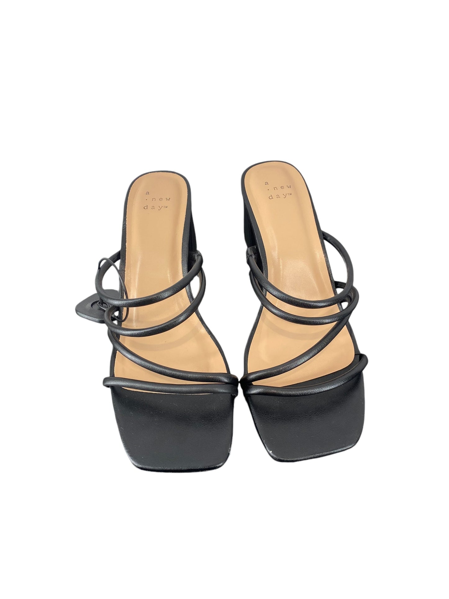 Sandals Heels Block By A New Day In Black, Size: 9