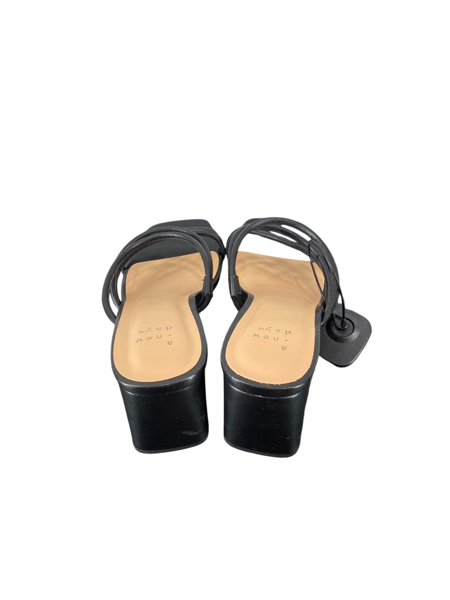 Sandals Heels Block By A New Day In Black, Size: 9