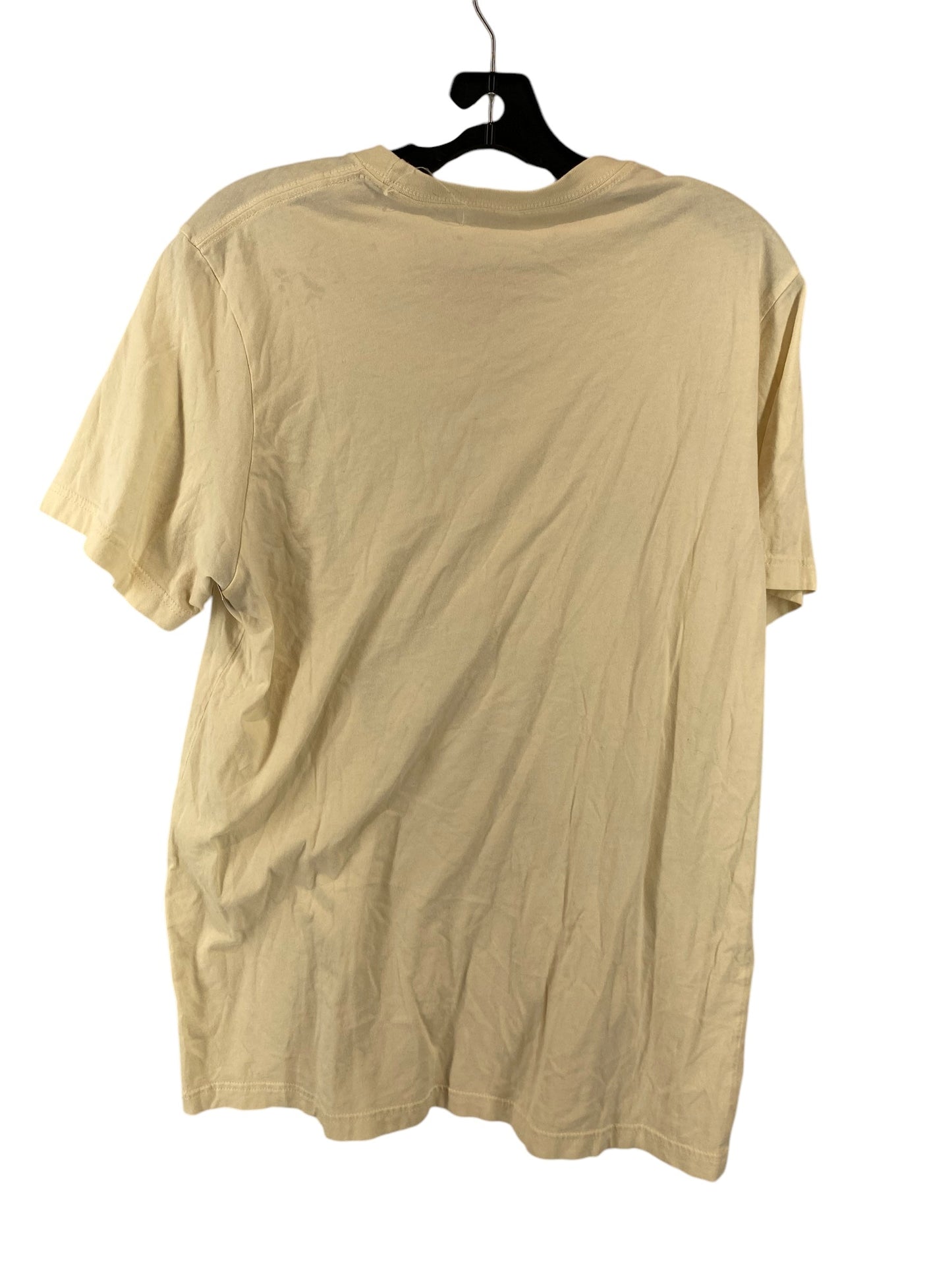 Top Short Sleeve By Bella + Canvas In Cream, Size: L