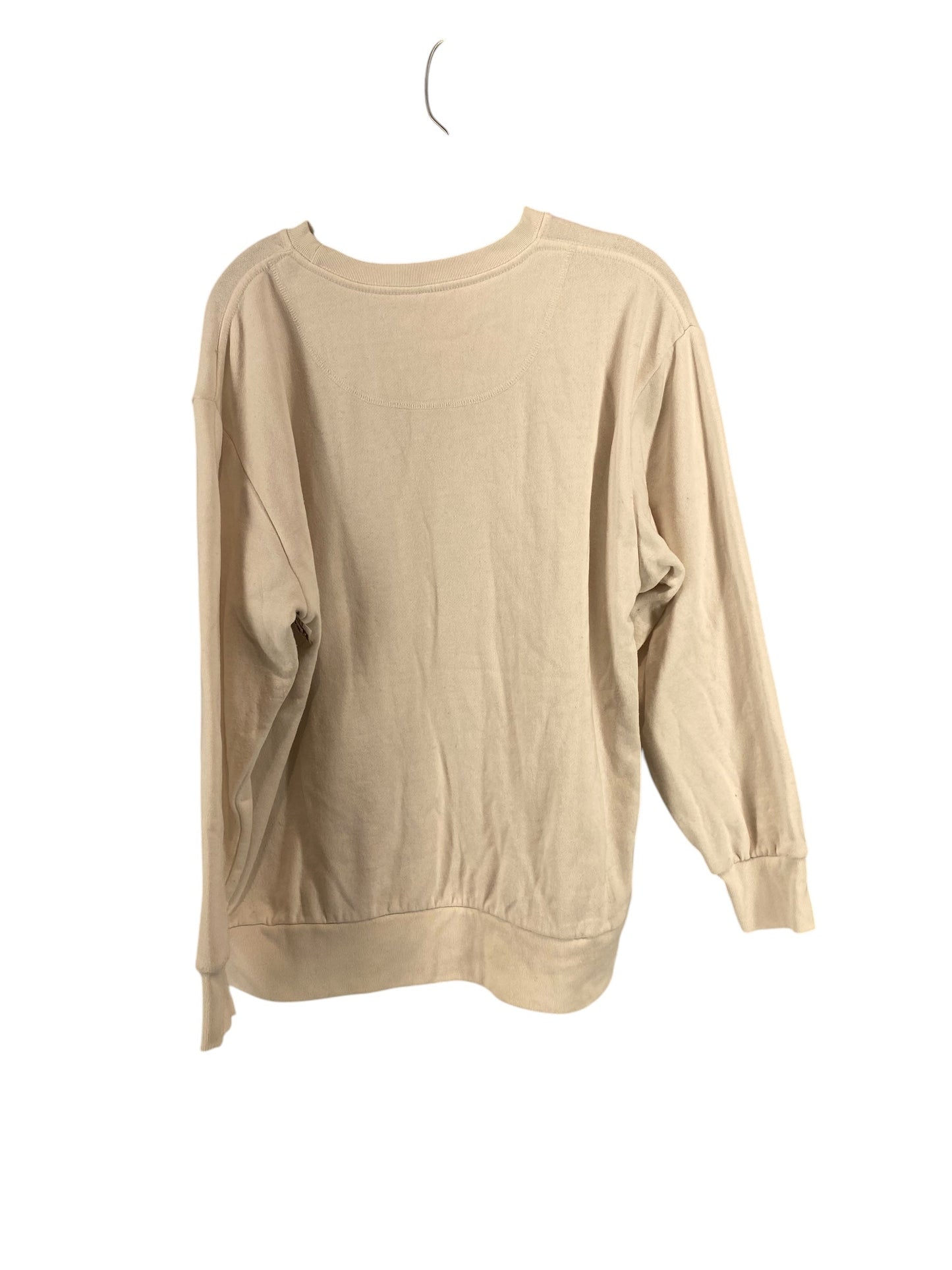 Sweatshirt Crewneck By Clothes Mentor In Cream, Size: M