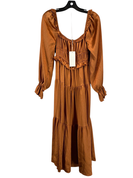 Dress Casual Midi By Lush In Brown, Size: S