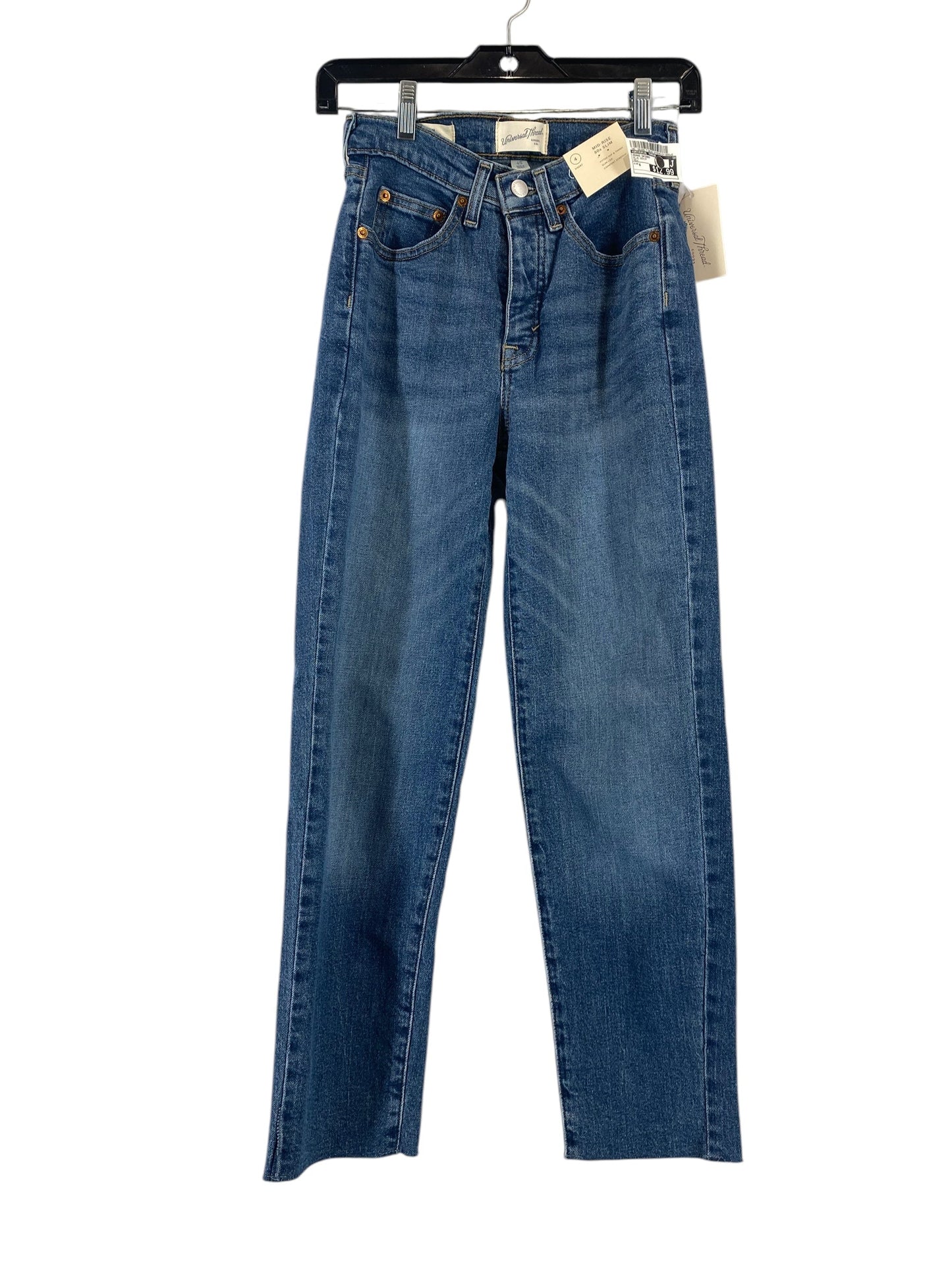 Jeans Skinny By Universal Thread In Blue Denim, Size: 4