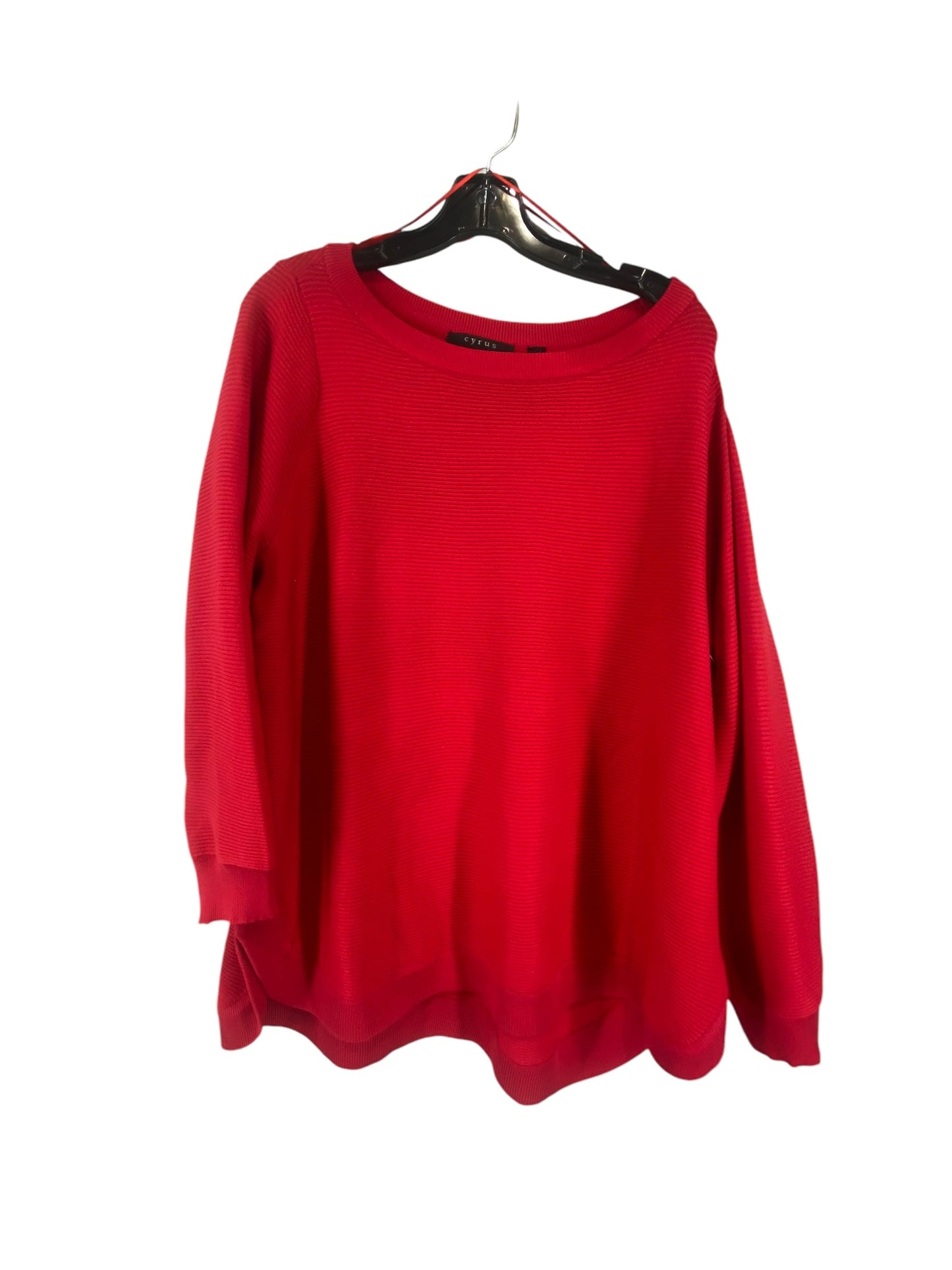 Sweater By Cyrus Knits In Red, Size: 2x