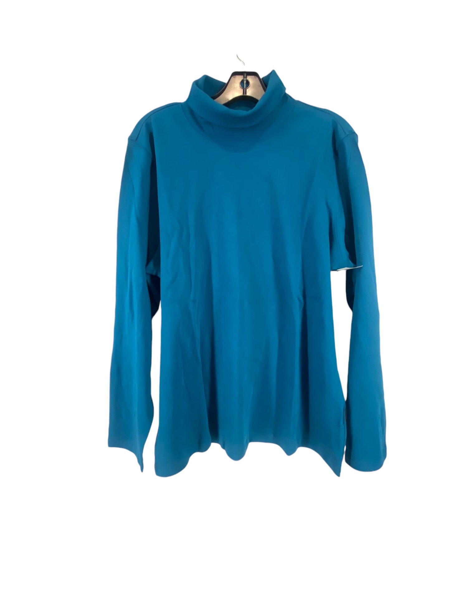 Top Long Sleeve By Lands End In Teal, Size: Xl