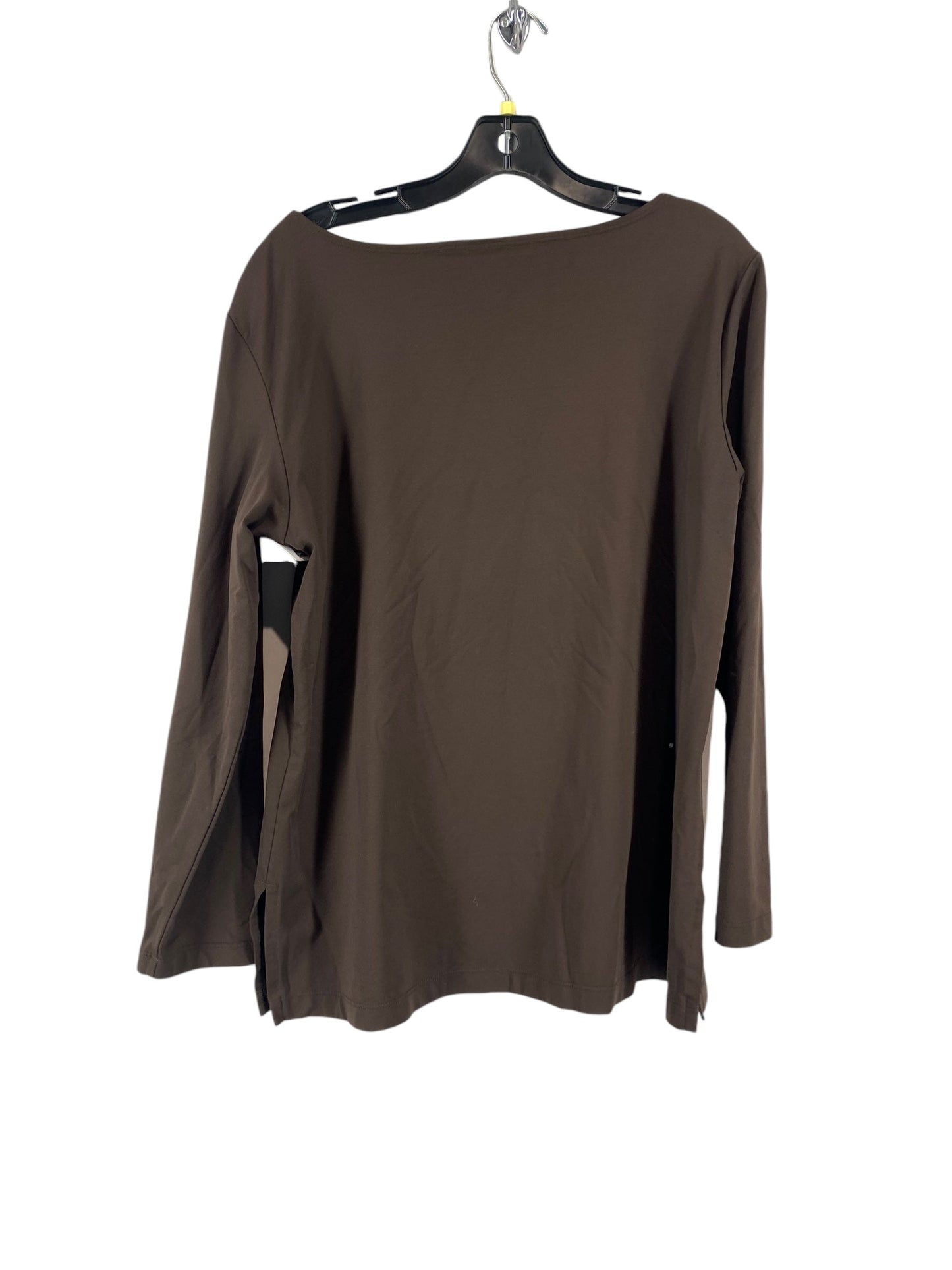 Top Long Sleeve By Chicos In Brown, Size: L