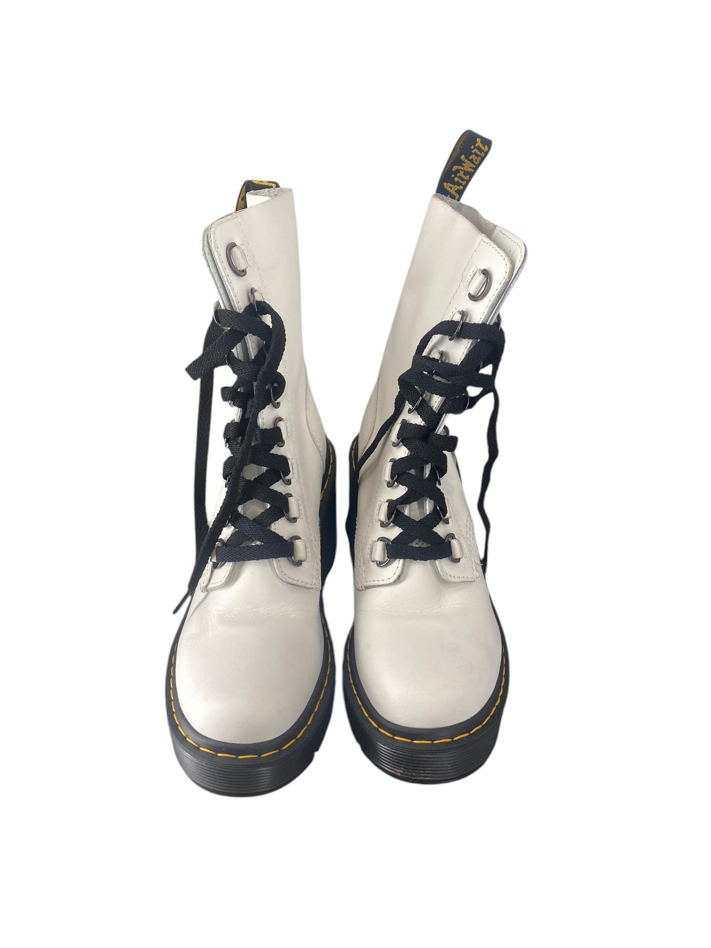 Boots Combat By Dr Martens In White, Size: 8