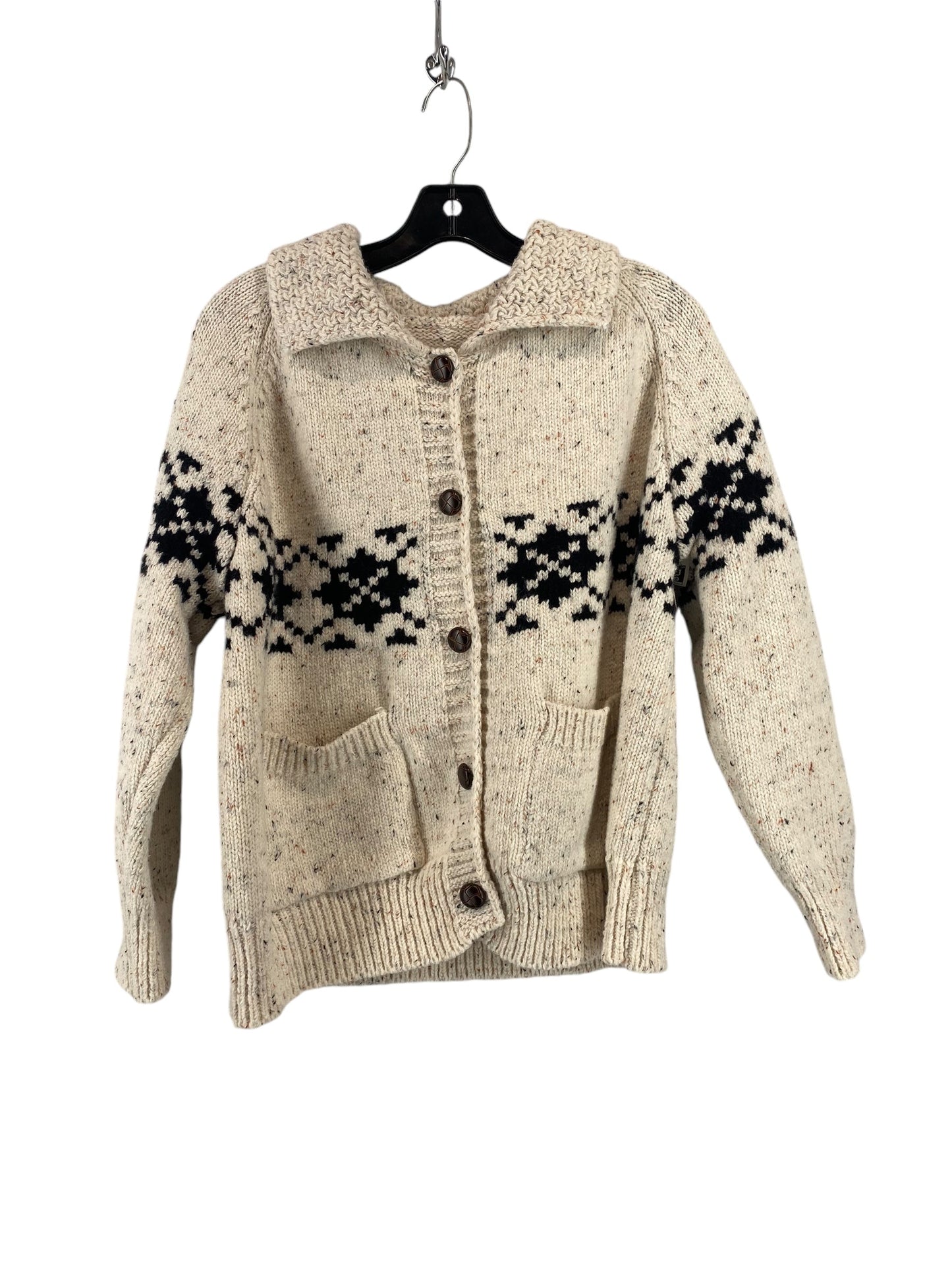 Sweater Cardigan By Clothes Mentor In Tan, Size: S