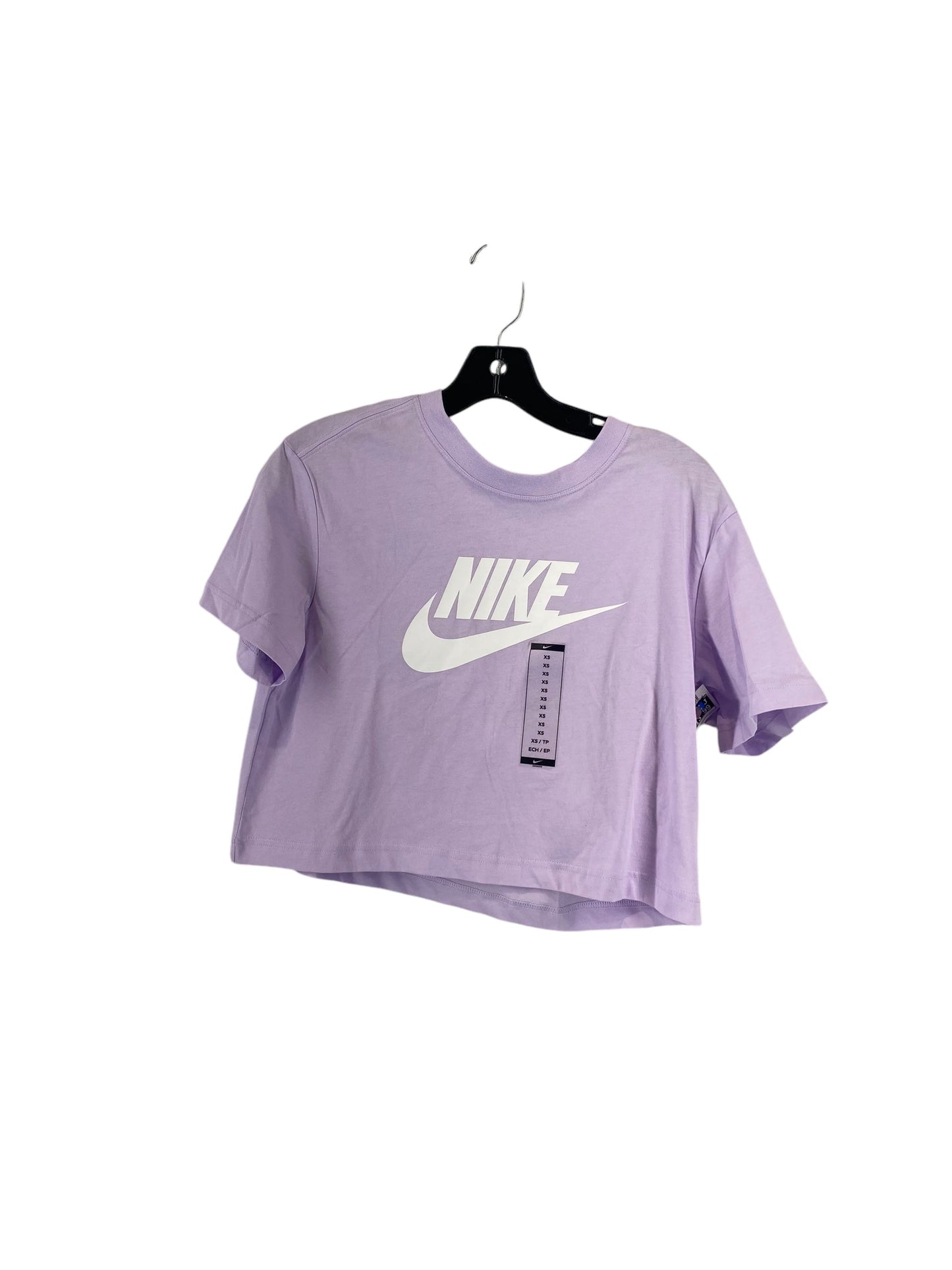 Athletic Top Short Sleeve By Nike In Purple, Size: Xs