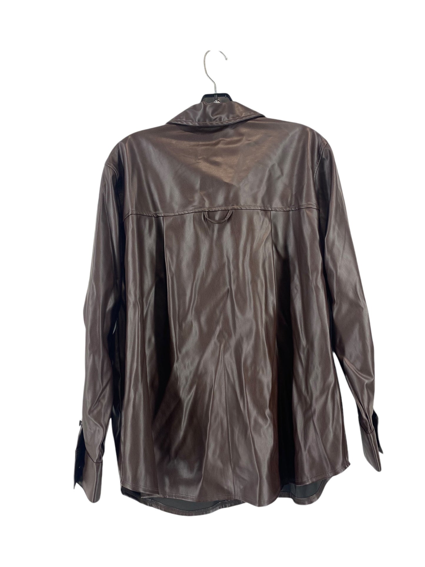 Top Long Sleeve By A New Day In Brown, Size: M