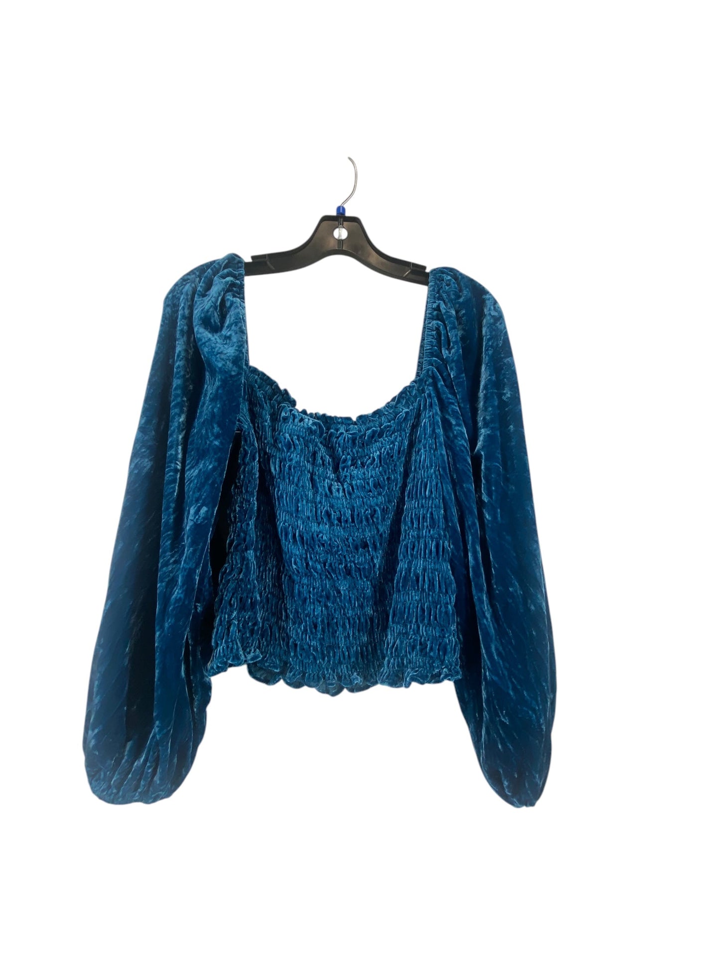 Top Long Sleeve By Anthropologie In Blue, Size: L