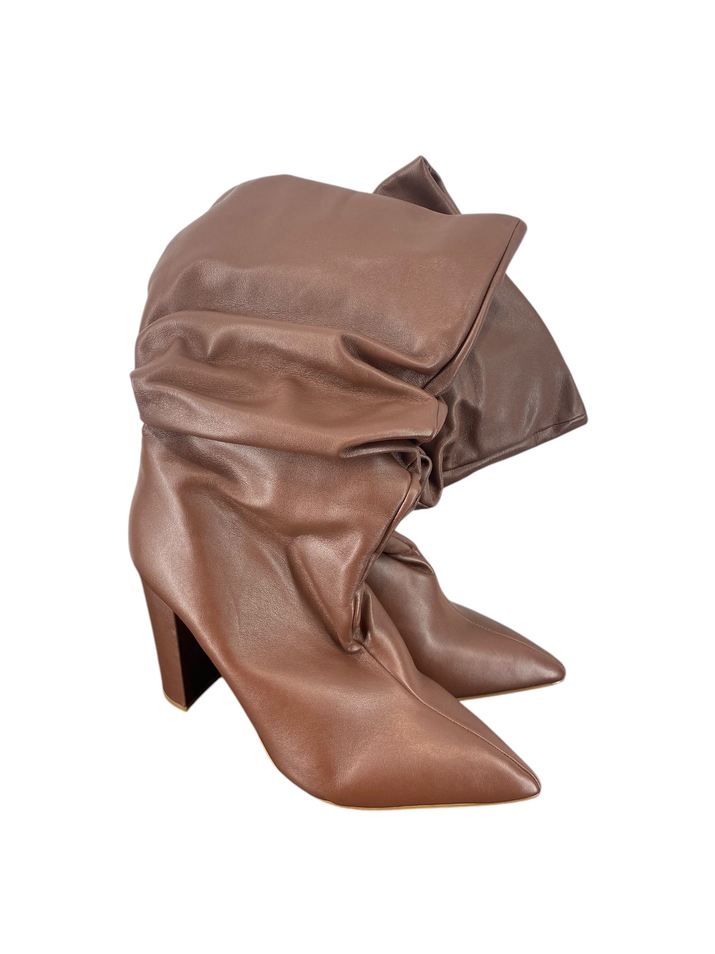 Boots Mid-calf Heels By Liliana In Brown, Size: 10