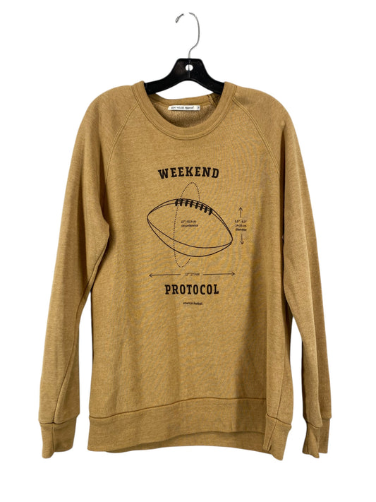 Sweatshirt Crewneck By Clothes Mentor In Yellow, Size: L