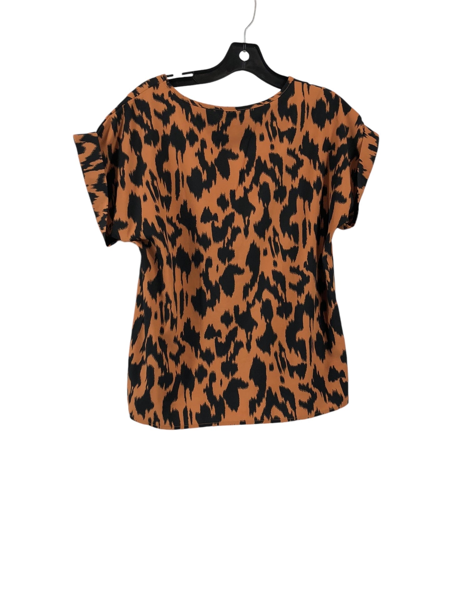 Top Short Sleeve By Shein In Animal Print, Size: S