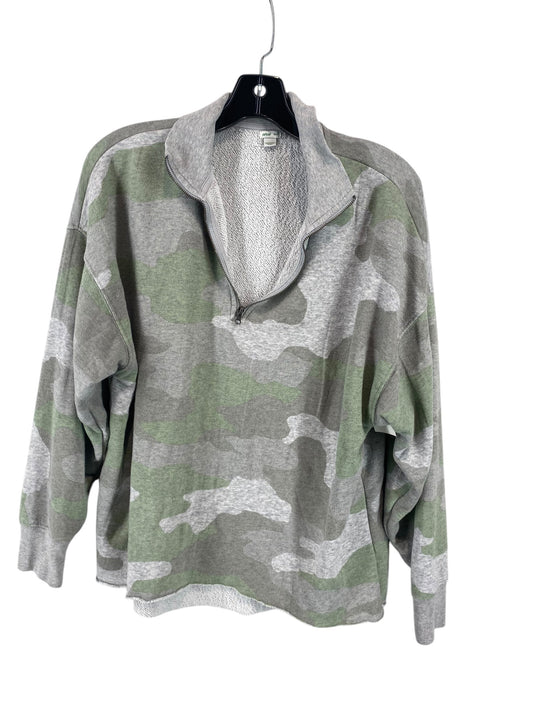 Top Long Sleeve By Aerie In Camouflage Print, Size: Xs