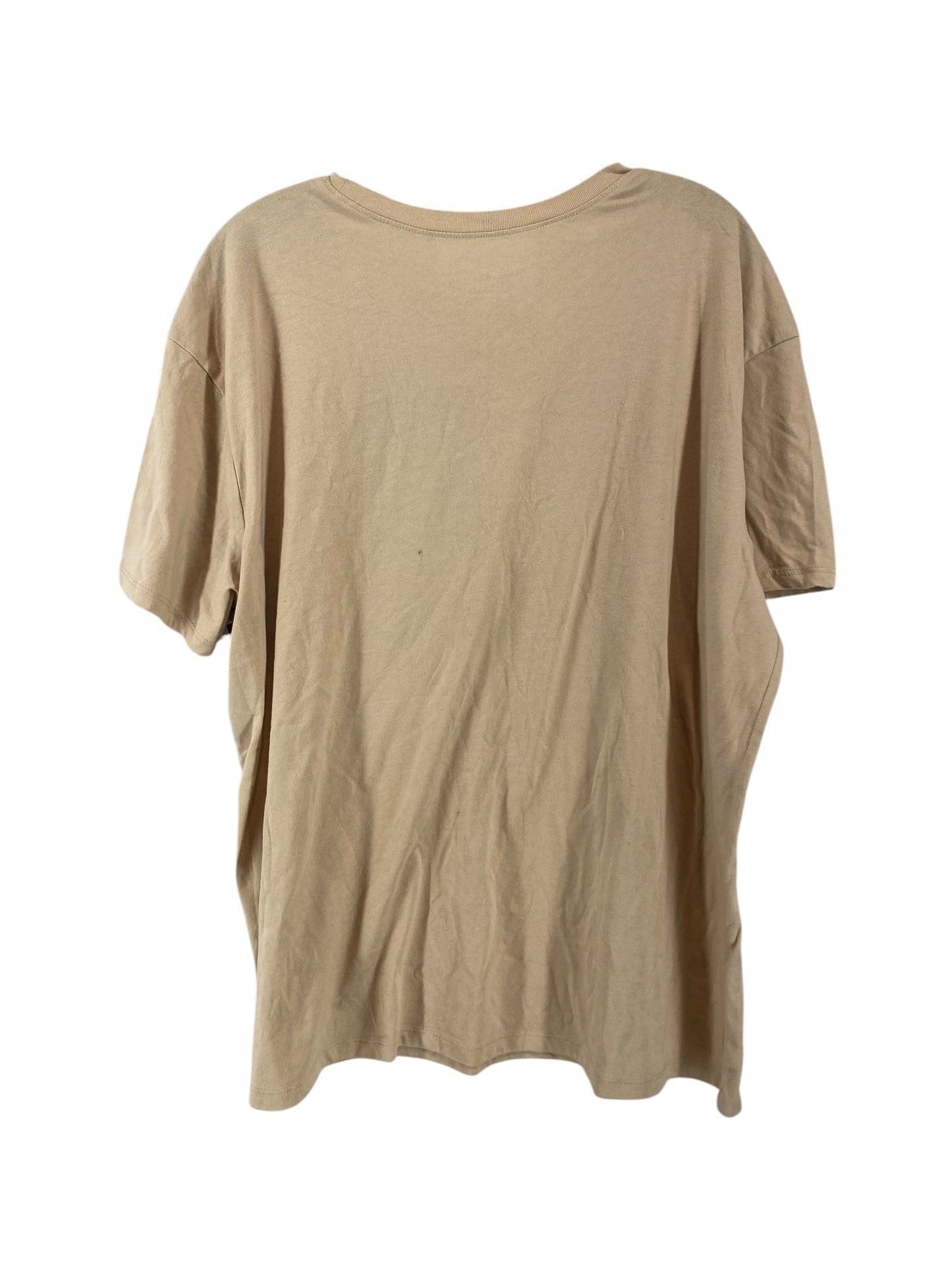 Top Short Sleeve By Time And Tru In Tan, Size: 2x