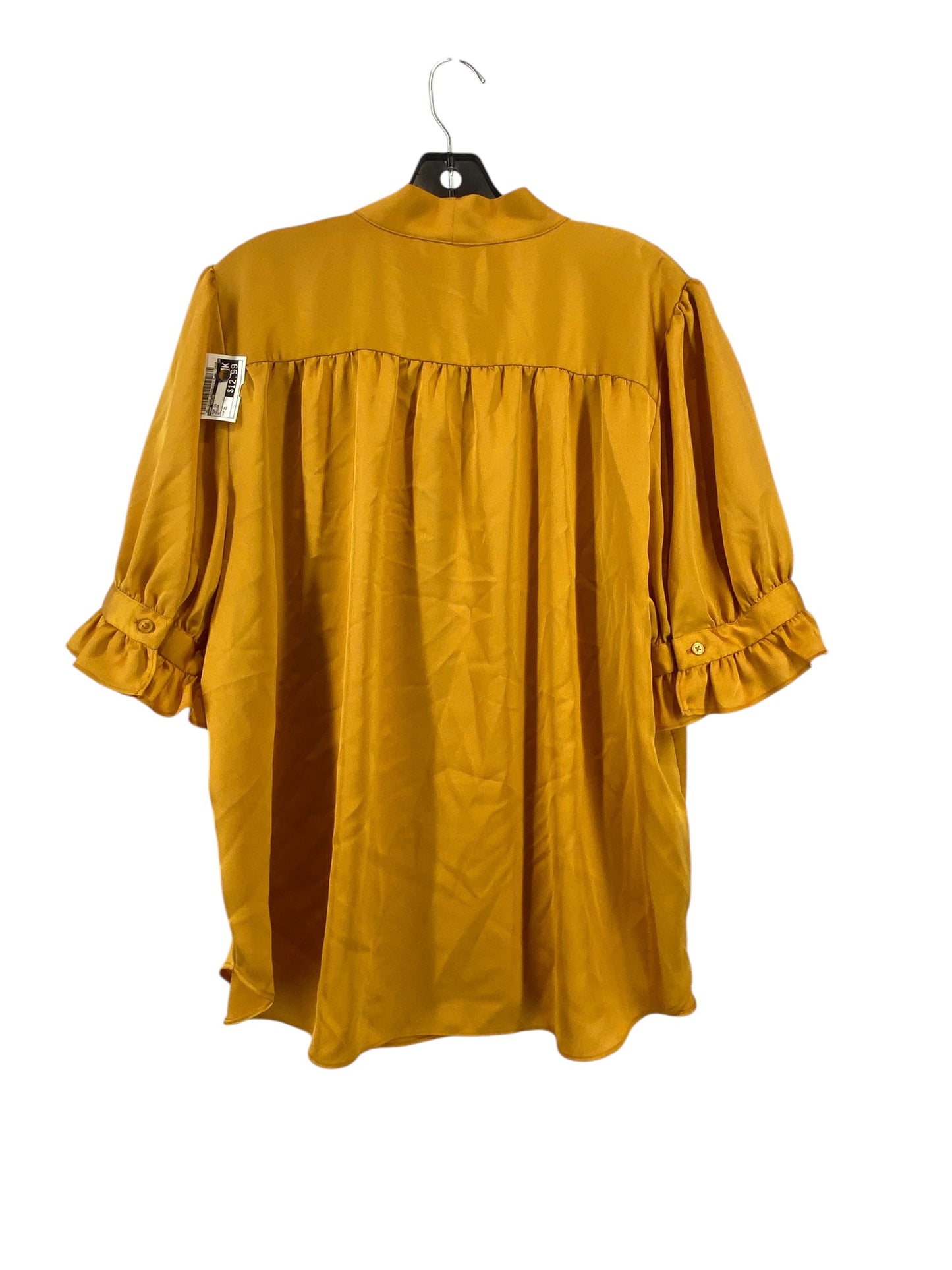 Top Short Sleeve By Ann Taylor In Yellow, Size: Xl