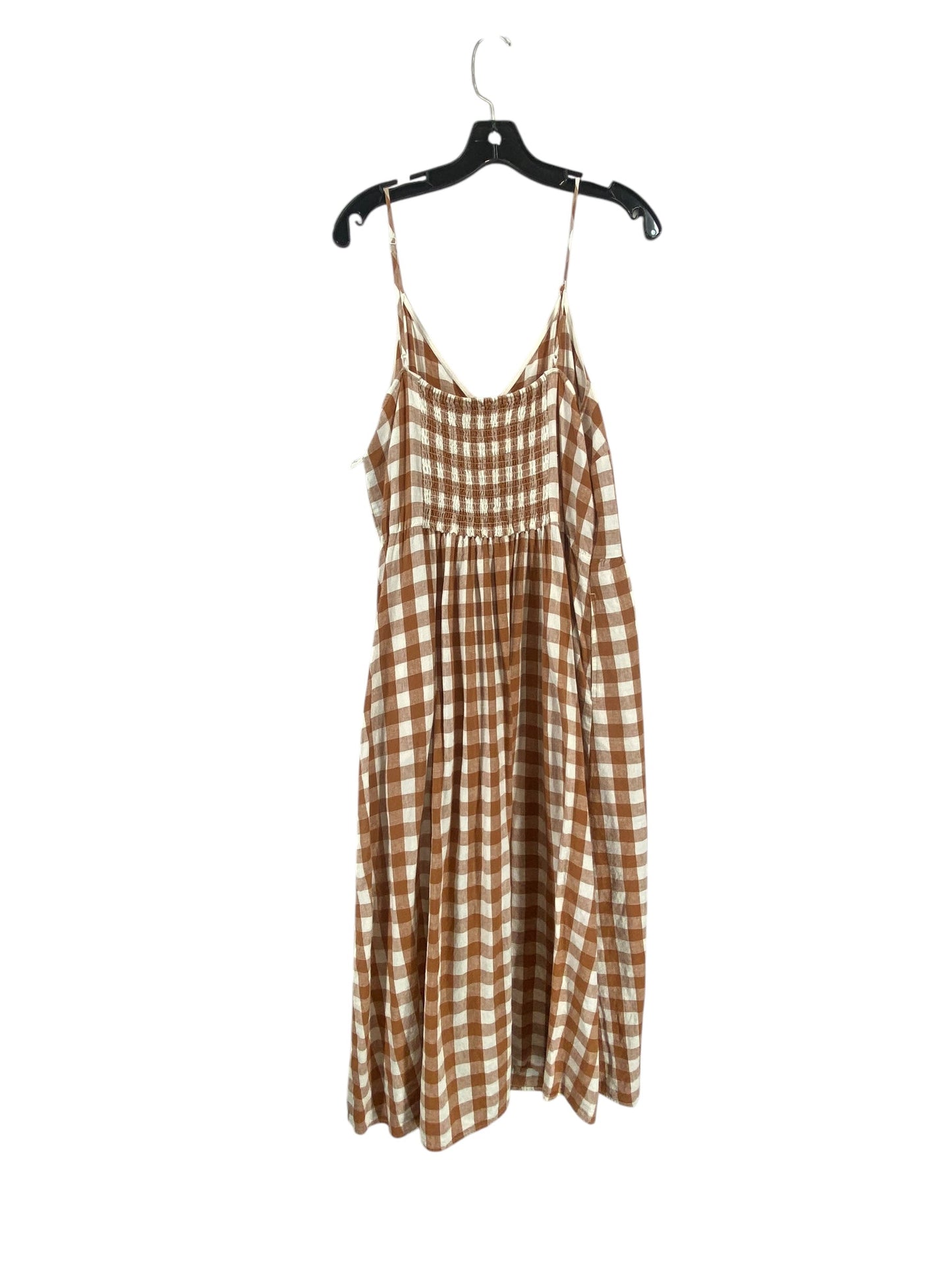 Dress Casual Maxi By A New Day In Brown & White, Size: Xl