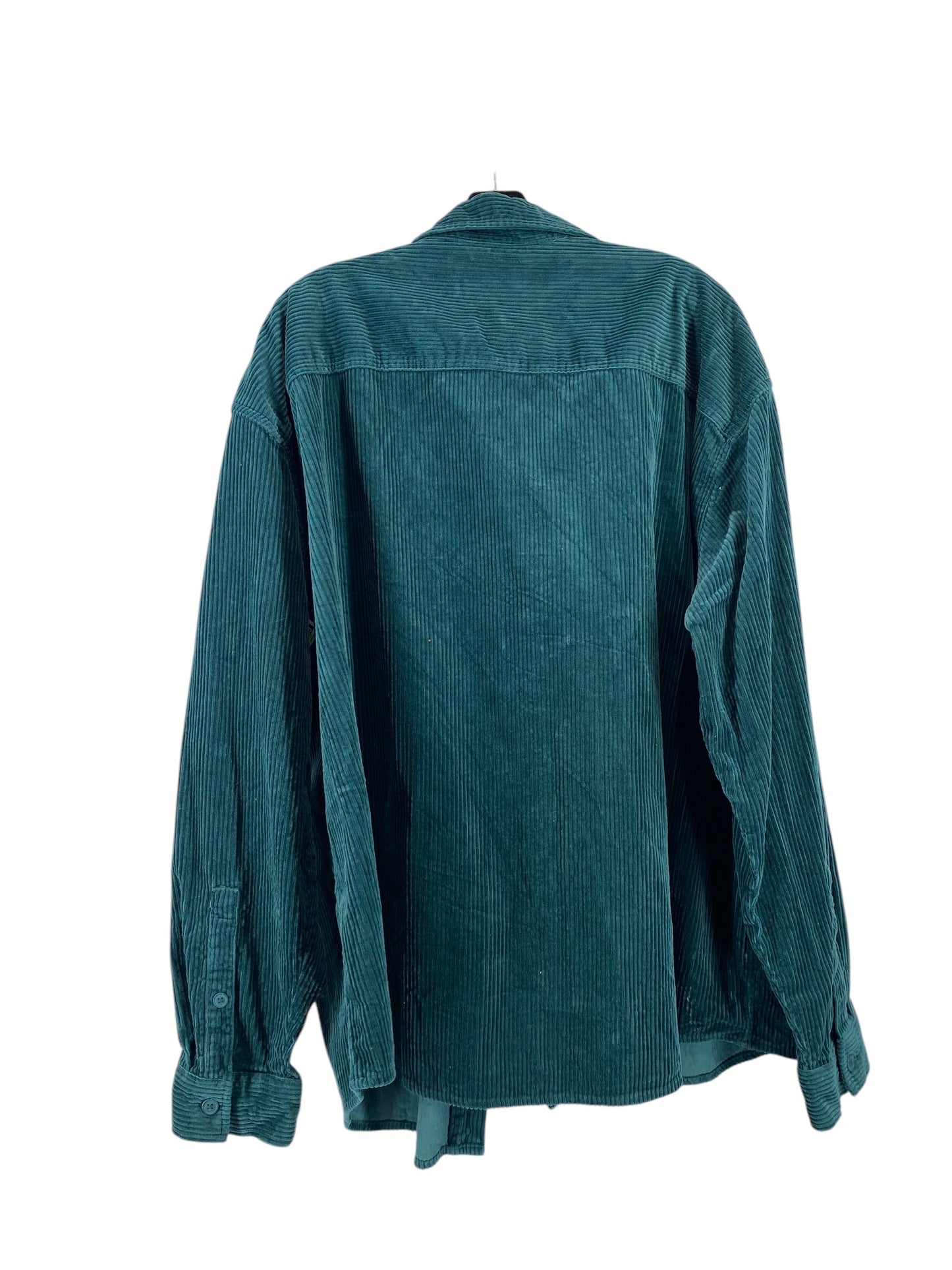 Jacket Shirt By Clothes Mentor In Green, Size: Xxl